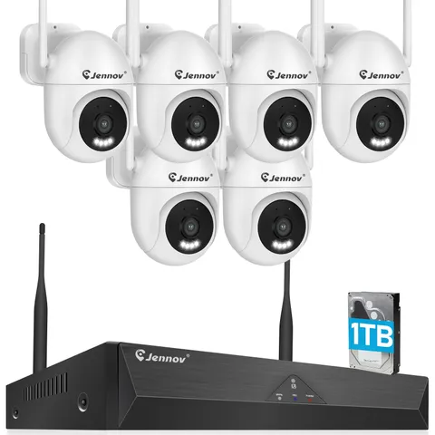 Jennov 5MP PTZ Security Camera System Wireless WiFi Outdoor IP 10CH Home NVR