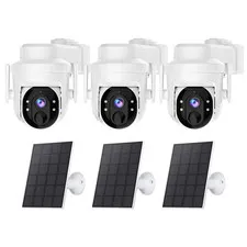 Solar Battery Security Camera System WiFi Outdoor Pan/Tilt Smart Home Security