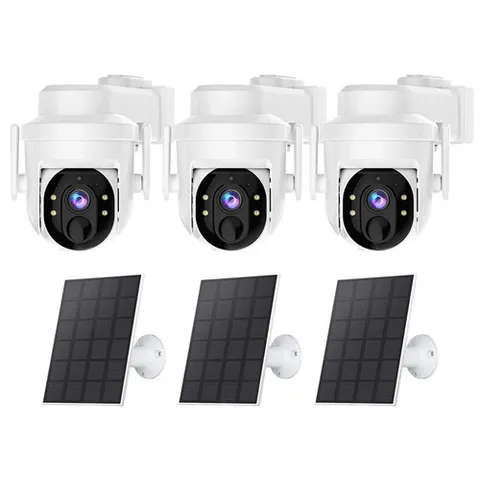 Solar Battery Security Camera System WiFi Outdoor Pan/Tilt Smart Home Security