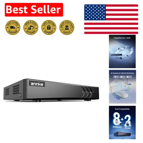 Compact 3K Lite DVR Recorder with AI Alerts - Supports 8 Analog & 2  Cameras