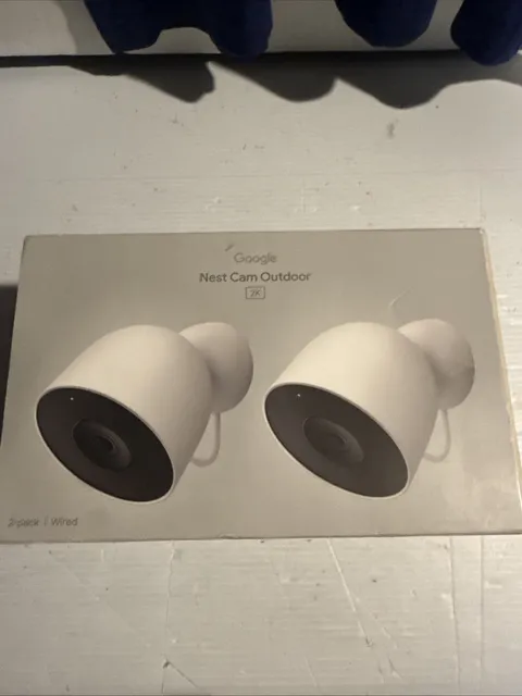 Google Nest Cam Outdoor (Wired, 2nd Gen)-2 Pack-Security Camera 2K Video Read
