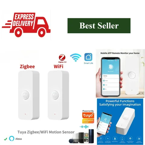 Tuya Smart PIR Motion Sensor WiFi Zigbee Home Security Alexa