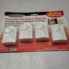 Handy Trends Instant Perfect Alarm 4 Pack for Doors🚪 Windows Peel & Stick 90 dB