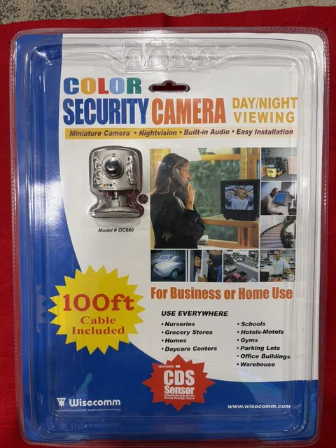 Wisecomm Color Day/Night Security Camera OC960 Night Vision-Audio 2004 Sealed