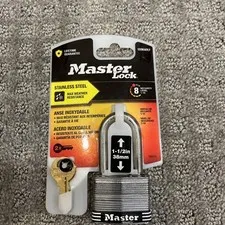 Master Lock Padlock, Laminated Stainless Steel Lock, 1-3/4 in. Wide, 1SSKADLF