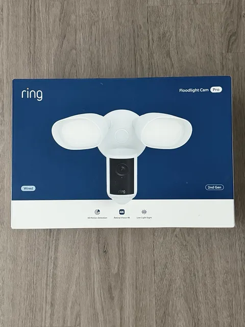 NEW SEALED Ring Floodlight Cam Pro (Wired, 2nd Gen) - Retinal 4K