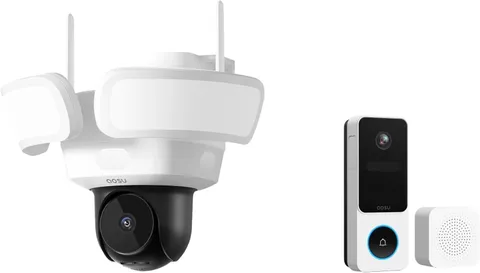 Floodlightcam Pro Wired + 2K New Doorbell Camera (3:4 Aspect Ratio) - No Monthly