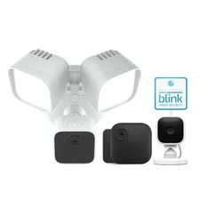 NEW Blink Wired Floodlight Security Camera System Bundle  Outdoor/Indoor