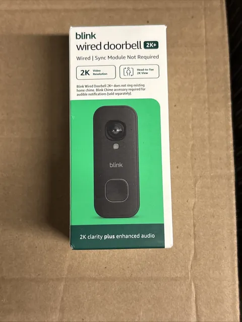Blink - Wired Doorbell 2K+ Head-to-Toe 2K video doorbell