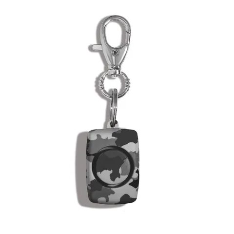 Essentials Personal Safety Alarm for Women, Grey Camo 125 Decibel Alarm with LED