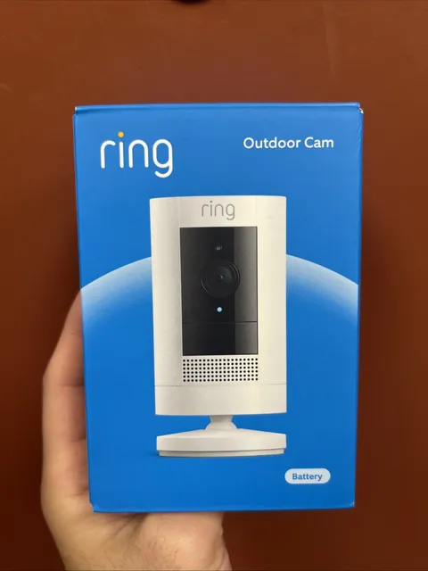 Ring Outdoor Cam (Stick Up Cam)| Battery Operated | White