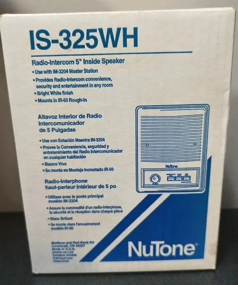 Nutone IS-325WH Inside Radio Intercom 5" Speaker