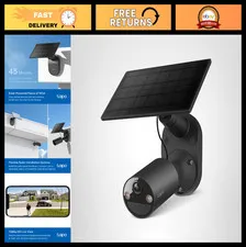1080p Outdoor Solar Security Camera - Wireless, Battery-Powered, Person Detectio