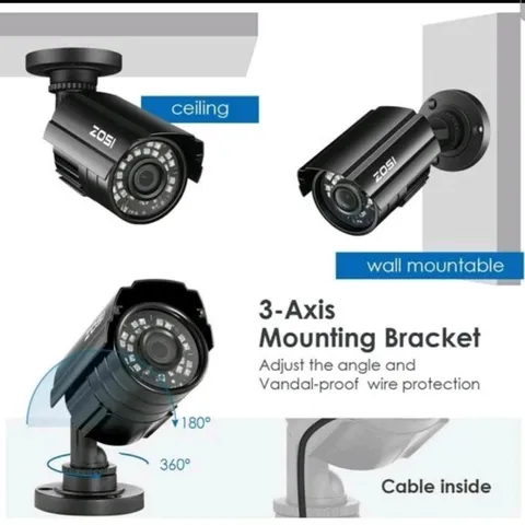 ZOSI 1080p 4in1 Wired Home CCTV Security Camera Outdoor Waterproof Night Vision