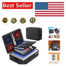 Upgraded Fireproof Soft Box - 32 Compartments for Secure Document Storage