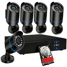 Home Security System with 3000TVL Cameras, 4K NVR, 512GB HDD