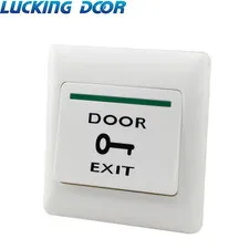 Push Exit Button Door Exit Release Button Switch for Access Control System-White