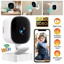 360° Camara De Seguridad WIFI HD 1080P Inalambrica Para Casa Interior Con Audio