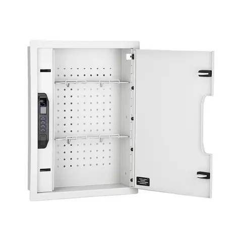Biometric In-Wall Safe with Advanced Finger Vein Recognition Access in Light Gre