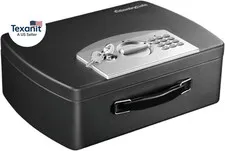 Portable Black Safe Box with Digital Keypad Lock, Small Steel Travel Safe with C