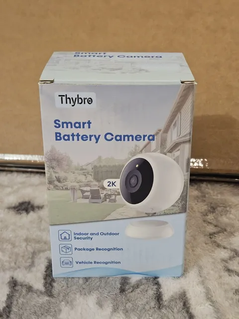 Thybro 2K Smart Battery Security Camera - Wireless Indoor/Outdoor AI Recognition