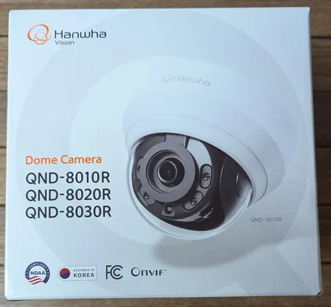 Hanwha Vision Wisenet QND-8020R 5MP POE IR  IP Network Dome Camera