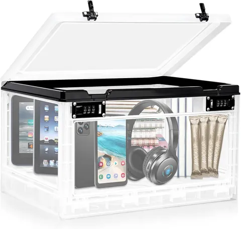 Large Lock Box for Personal Items, 24 Litre Combination Lockable Storage Box for