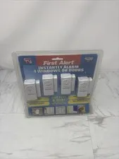 First Alert Instantly Alarm w/ 4 units for Windows or Doors, (NEW, In Packaging)