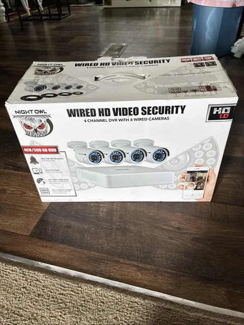 Night Owl Security 4-Channel 4-Camera Surveillance System - White (WMBF-445-720)