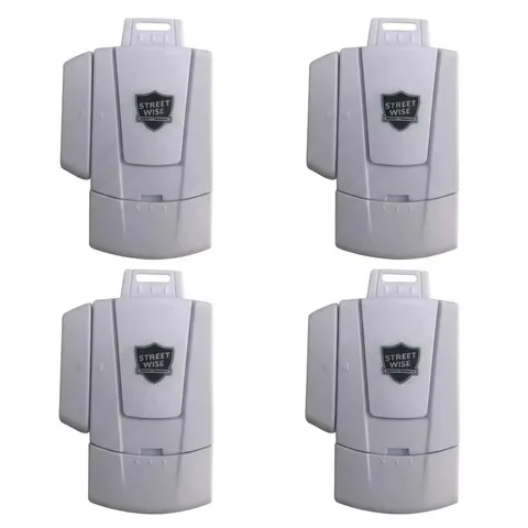 4 Pack Mini Window Alarm with Disarm Key Home Security Streetwise