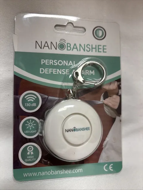 Nano Banshee Personal Defense Alarm Led Light Key Chain New