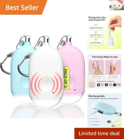 Portable Dual-Action 130dB Personal Alarm Keychain - Always Ready Security