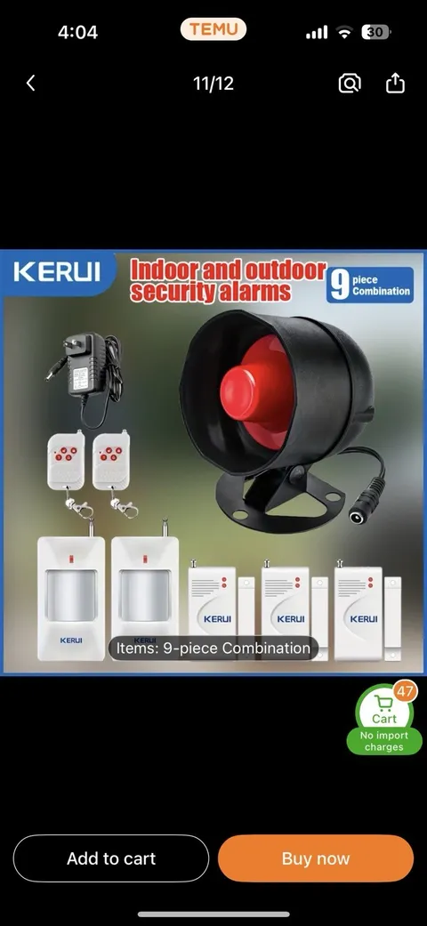 KERUI Alarm Standalone Home Security System Garage Detect Anti-theft Loud Alert