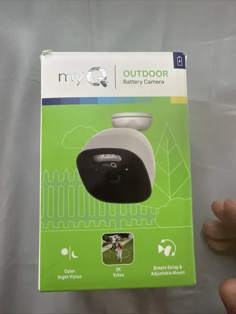 myQ Outdoor Battery Camera 2K Video Color Night Vision Wireless Weather Resista…
