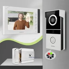 Camera With Monitor Plus Electric Lock Video Intercom System Door Unlock Monitor