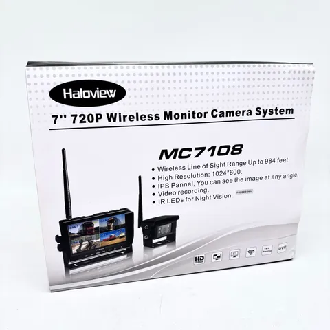 Haloview  7 Inch 720P Wireless RV Backup Monitor Camera System MC7108