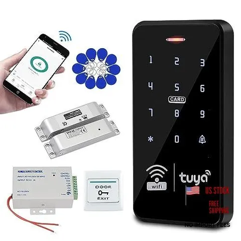 Tuya WiFi Waterproof Access Control System Kit RFID Keypad with Bolt Lock