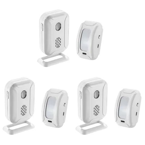 3 Wireless Motion Sensor Detector Gate Entry Door Bell Welcome Chime Alert Alarm