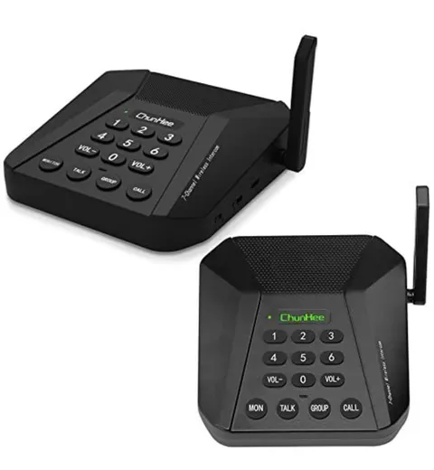 Security Intercoms 21 Channels Wireless System for Home & Business Pack of 2