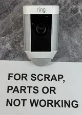 Ring Spotlight Wired Cam White Plug-In Security Camera FOR PARTS OR NOT WORKING