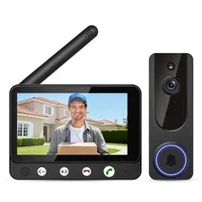 Wireless Video Doorbell Camera with 4.5in Monitor