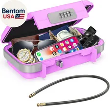 Portable Safe Box, Combination Lock with Code, Waterproof Anti-Theft Mini Travel