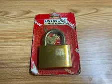 Head Brass Padlock LW205 3" 70m/m NEW Lock/Keys