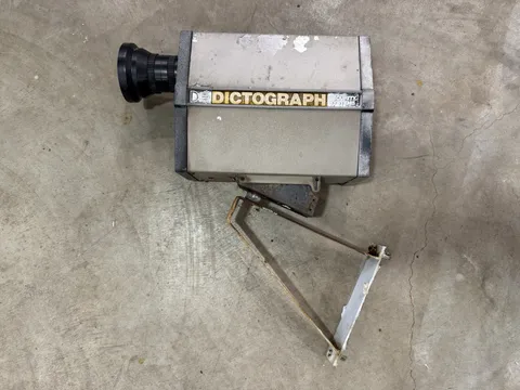 Vintage Dictograph Panning CCTV Security Housing w RCA Vidicon Tube Camera