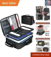 5200°F Fireproof Document Bag with Lock 17 x 12.3 x 5.3 inch, Upgraded Heat I..,