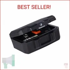 SentrySafe Fireproof Money Safe with Key Lock, Black Lock Box with Portable Carr