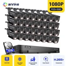 ANNKE 32CH 3K Lite DVR 1080P AI Security Camera System Color Night Vision H.265+