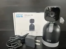Blink Mini Pan-Tilt Indoor Camera Black w/extra Wall Mount,