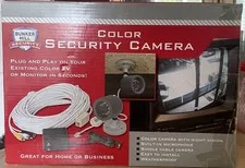 Bunker Hill Security CCTV Wired Color Camera Night Vision Mic Weatherproof Gray