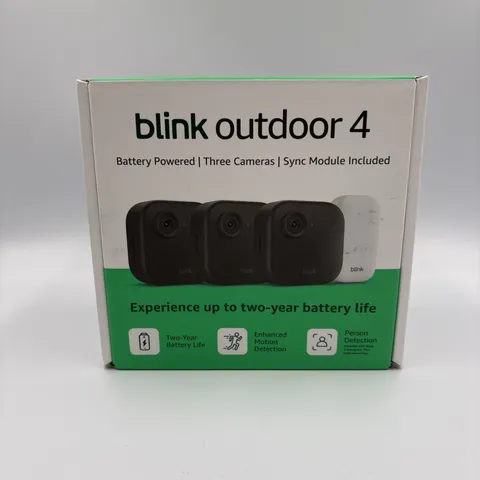 Blink Outdoor 4 Wireless Smart Security 3 Cameras, 2 Year Battery Life, 1080p